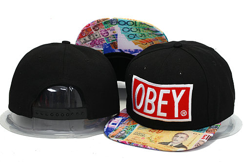 Obey Black Snapbacks Hat YS 0606